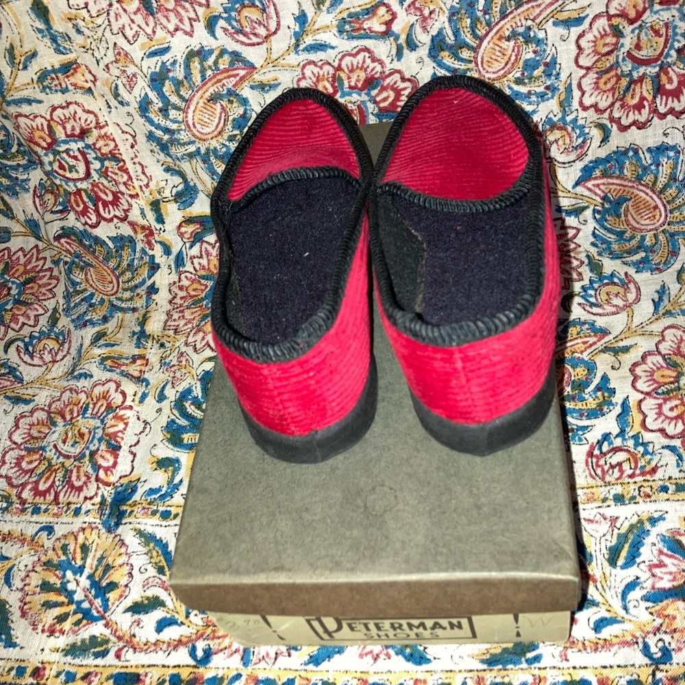 Vintage Kids Corduroy Slipper Shoes - Picture 4 of 6